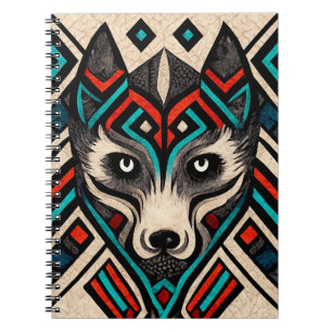 Carnet Visage de loup aztèque