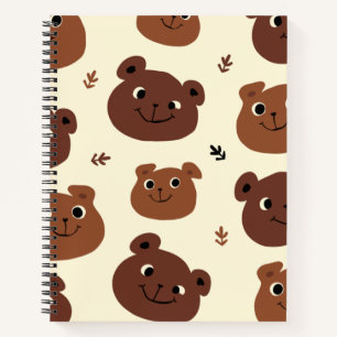 Carnet Visage d'ours drôle