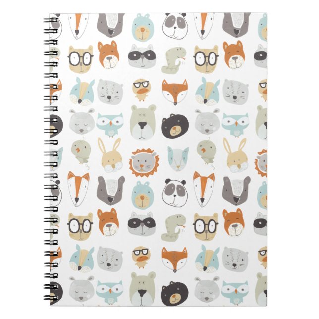 Carnet Visages conviviaux | Portraits d'animaux mignons (Devant)