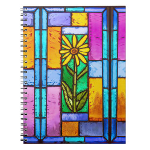 Carnet Vitrail Jaune marguerite