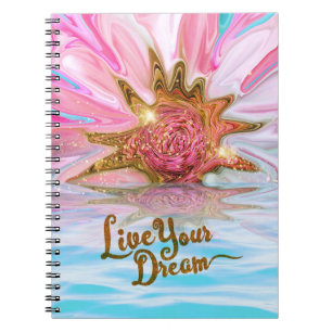 Carnet Vivez votre rêve - Rose Flower power