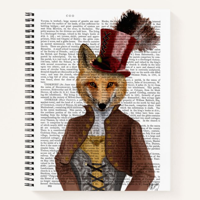Carnet Vivienne Steampunk Fox (Devant)