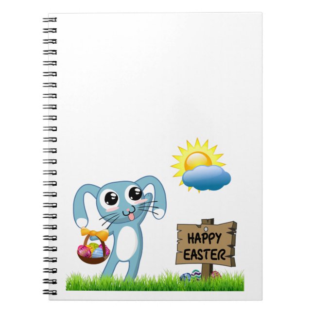 Carnet Vœux de lapin de Pâques pour un Joyeux Pâques (Devant)