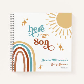 Carnet Voici le Baby shower garçon Son Sunshine