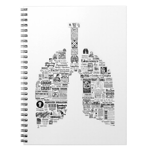 Carnet Voies respiratoires vintages pulmonologie poumons  (Devant)