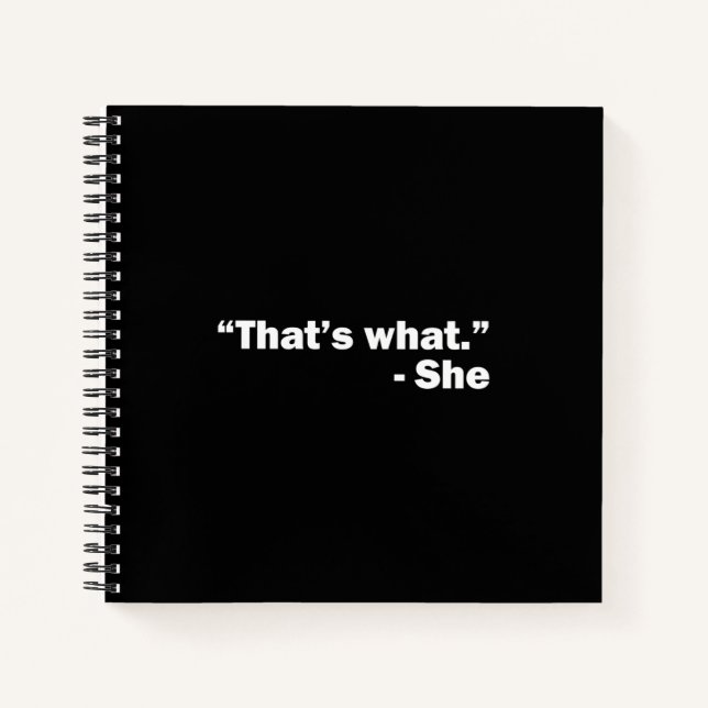 Carnet Voilà ce qu'elle a dit (Devant)