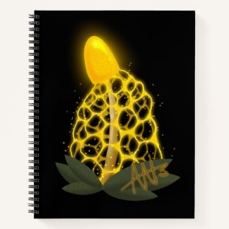 Carnet Voile nuptiale brillante spirale champignon jaune