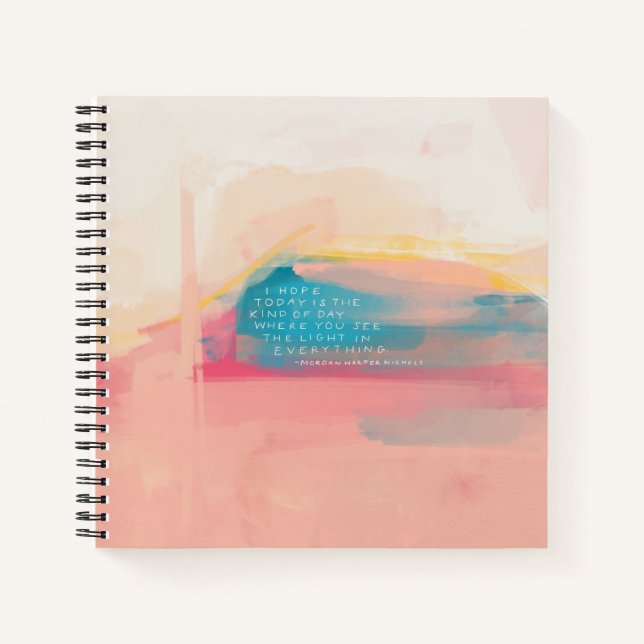 carnet "Voir la lumière en tout" (Devant)