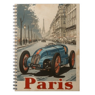 Carnet Voiture de course vintage à Paris