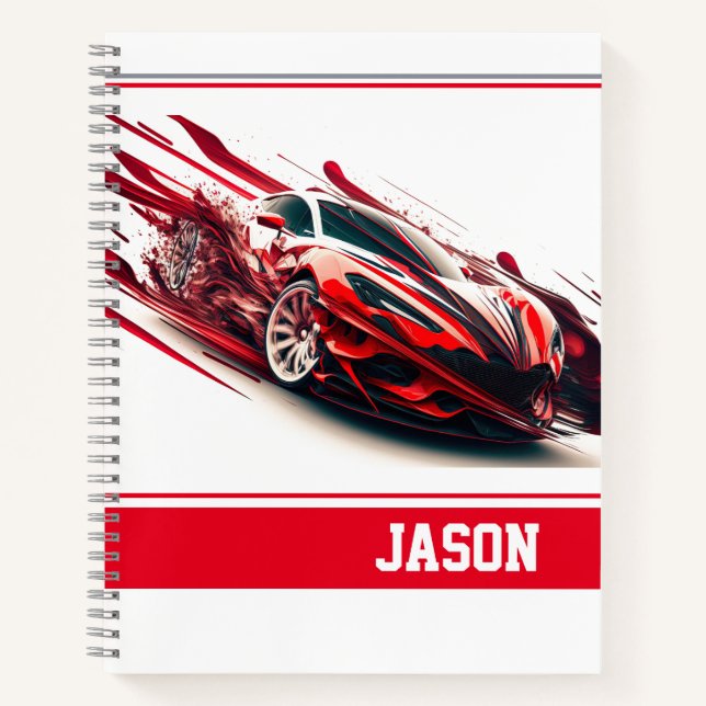 Carnet Voiture de sport (Devant)