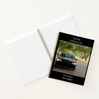 Carnet Voiture de sport musculaire noire 2013