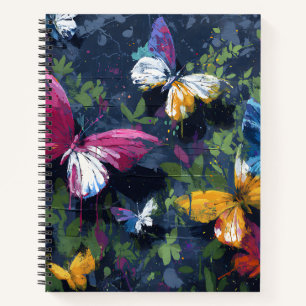 Carnet Vol de papillon abstrait vibrant (1)