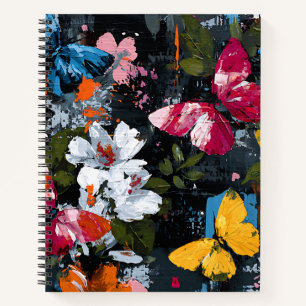 Carnet Vol de papillon abstrait vibrant (2)