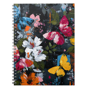 Carnet Vol de papillon abstrait vibrant (2)