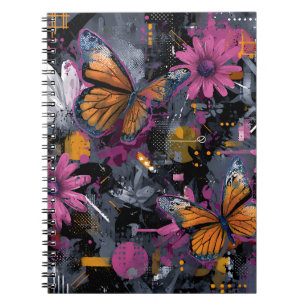 Carnet Vol de papillon abstrait vibrant (4)