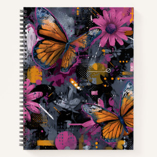 Carnet Vol de papillon abstrait vibrant (4)