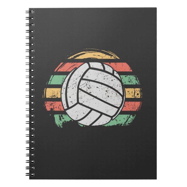 Carnet Volley-ball Vintage rétro (Devant)