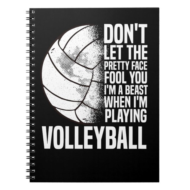 Carnet Volleyball Volleyball Joueur Girl Entraînement Spo (Devant)