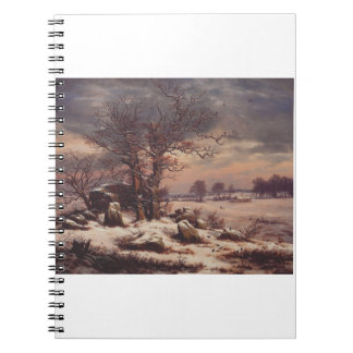 Carnet Vordingborg in Winter by J.C. Dahl Fine Art