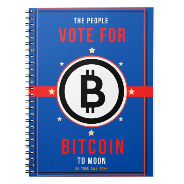 Carnet Vote pour Bitcoin to Moon (Devant)