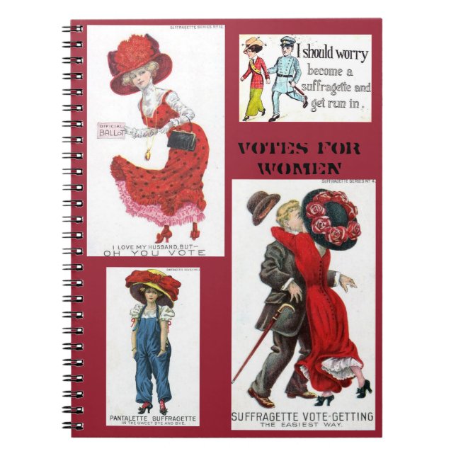 Carnet Votes pour le cru d'art de suffragettes de femmes (Devant)