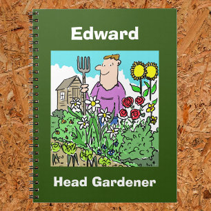 Carnet Votre choix de nom. Jardinier en chef