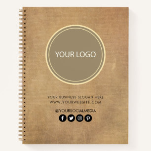 Carnet Votre entreprise Logo et Entreprise de texte Marqu