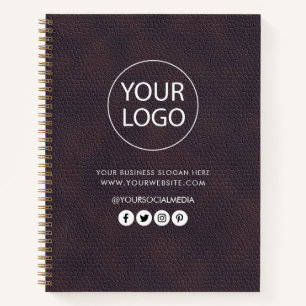 Carnet Votre entreprise Logo & Texte Entreprise Marqué Cu