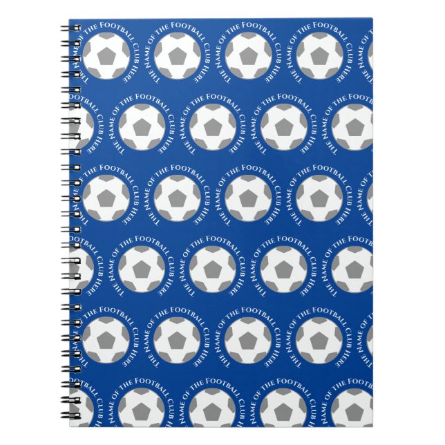 Carnet Votre équipe de football en bleu (Devant)