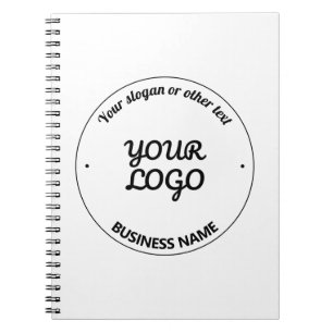 Carnet Votre logo avec un slogan et un nom d'entreprise m