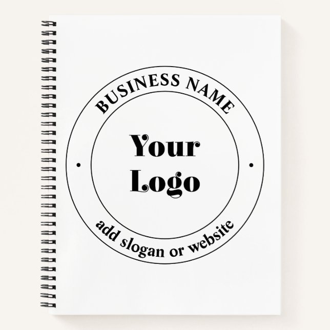 Carnet Votre logo d'entreprise & Texte promotionnel | Bla (Devant)