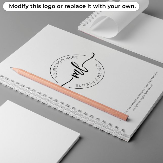 Carnet Votre Logo Ici Entreprise Monogramme Initiales Bla (Créateur téléchargé)