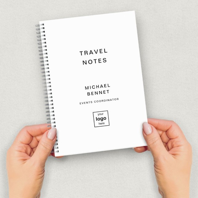 Carnet Votre Logo Ici Voyage Noir Et Blanc (Your Logo Here Black And White Travel Notebook)