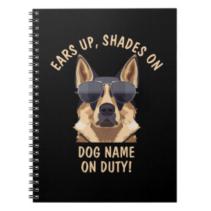 Carnet Votre Propre Texte, Oreilles Up Shades Sur Le Nom 