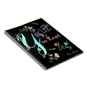 Carnet Votre Vie Votre Façon Typographie Fleurs Pastel Mi