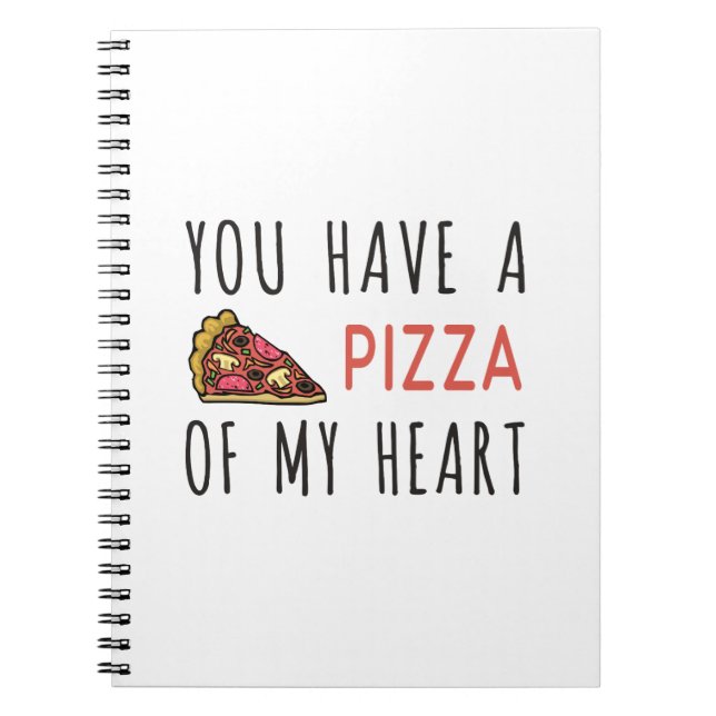 Carnet Vous avez une pizza de mon coeur (Devant)