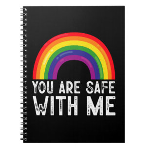 Carnet Vous êtes en sécurité avec moi LGBTQ Mois de la fi
