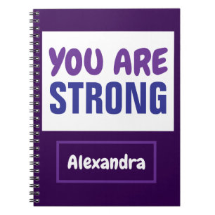 Carnet Vous êtes Forte Violet Bleu Persist Encourageur