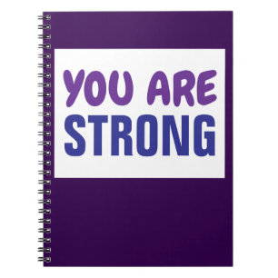 Carnet Vous êtes Forte Violet Bleu Persist Encourageur