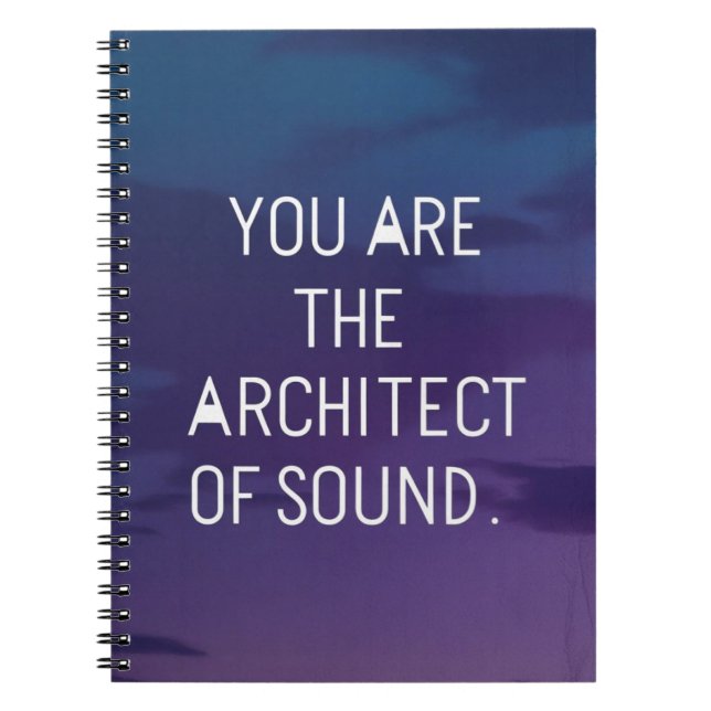 Carnet Vous êtes l'architecte du son (Devant)