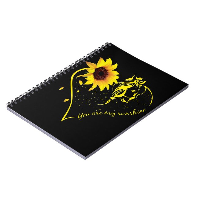 Carnet Vous Êtes Mon Sunshine Tournesol Et Cheval (Côté gauche)