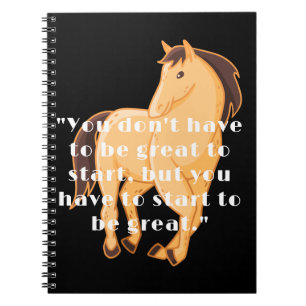Carnet Vous ne citez pas Custom Horse texte photo Spiral