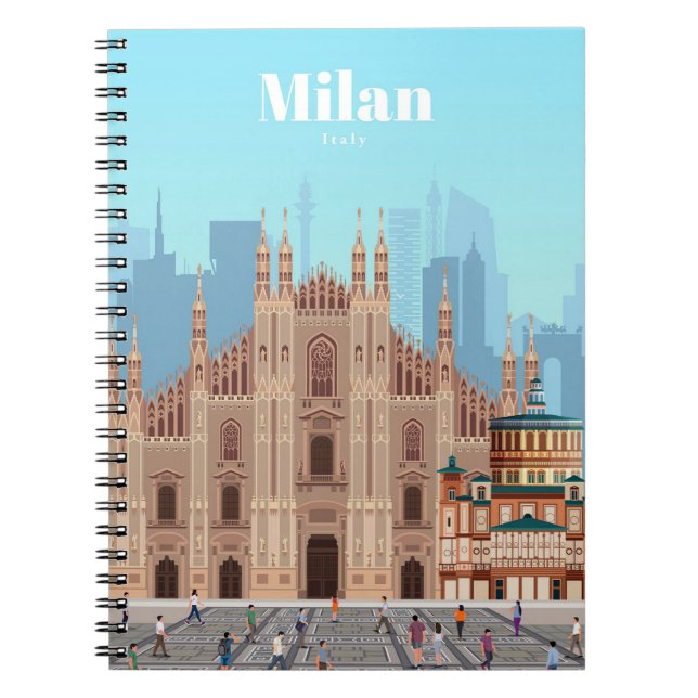 Carnet Voyage Art Voyage à Milan Italie (Devant)