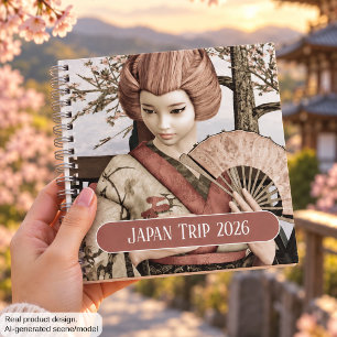 Carnet Voyage au Japon 2026 Art Vintage Geisha Sakura