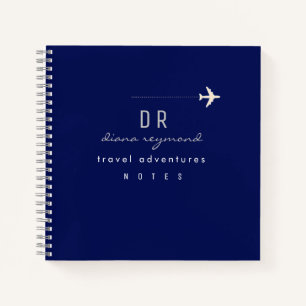 Carnet Voyage Aventures Notes Bleu