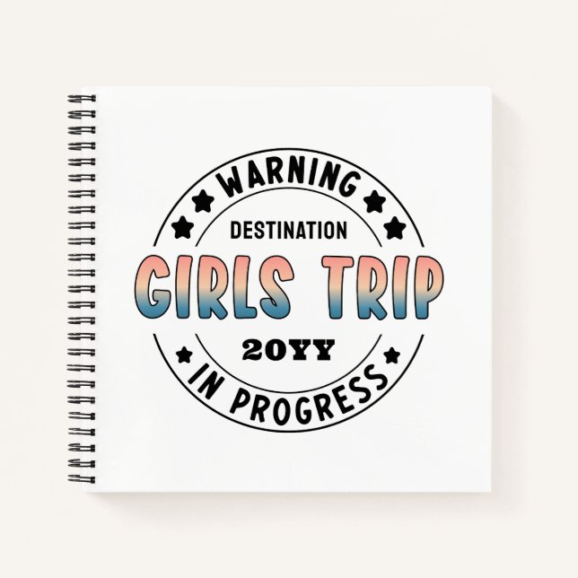 Carnet Voyage de filles sur mesure en cours Dégradé amusa (Devant)