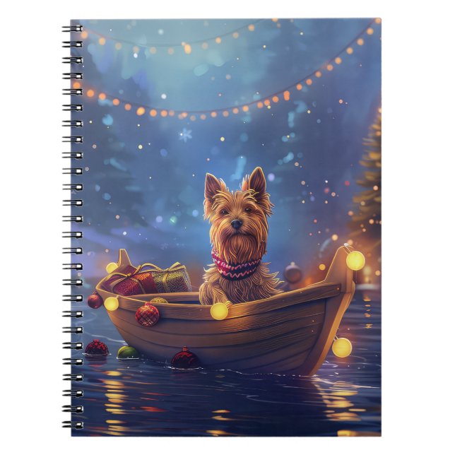 Carnet Voyage de Noël de Terrier australien (Devant)