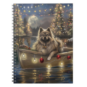Carnet Voyage de Noël festif Keeshond