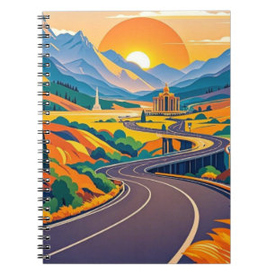 Carnet Voyage Pittoresque coloré aventures sur route sinu