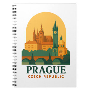 Carnet Voyage rétro à Prague République tchèque Vintage